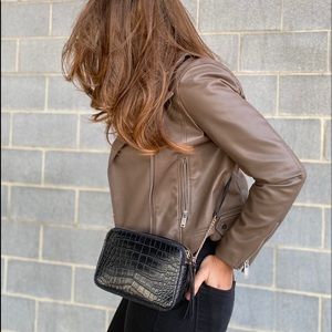 H&M Edgy leather jacket in brown